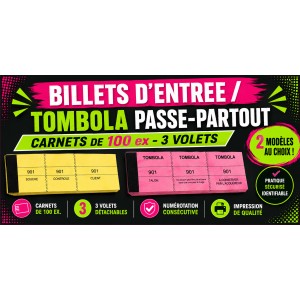 Billets d'entrée neutres